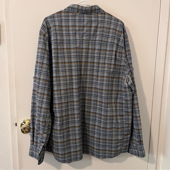 REI Sahara Tech Vented Button Up Long Sleeve Men’s Shirt XXL Fishing Camping - Picture 11 of 13